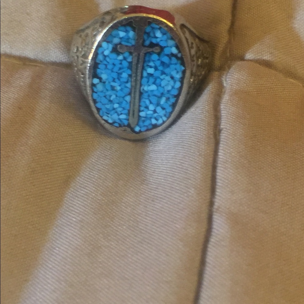 Silver and turquoise ring hand made